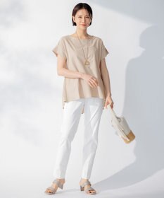 自由区 【WEB限定】【UVケア・吸汗速乾・洗える・XSサイズあり】ファンクショナルツイストジャージー カットソー