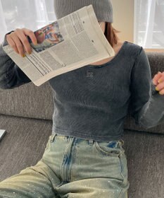 WEGO ヴィンテージウォッシュリブロンT