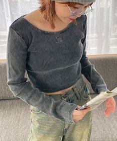 WEGO ヴィンテージウォッシュリブロンT