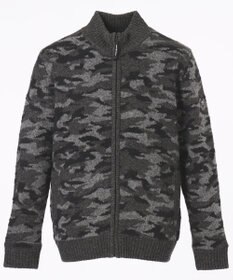 JOSEPH ABBOUD MOUNTAIN 【UNISEX】ラムウール×モールカモフラ フルZIPニット