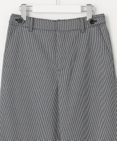 J.PRESS LADIES L 【洗える】 シャークスキンハウンドトゥース セミワイド パンツ