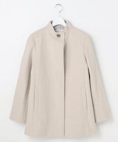 J.PRESS LADIES ショートビーバー ミディ丈 スタンドカラー コート