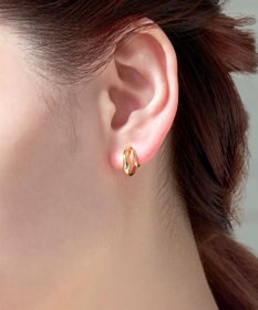 Phoebe 【金属アレルギー対応】【痛くないシリーズ】ダブルフープライトフィットイヤリング ゴールド