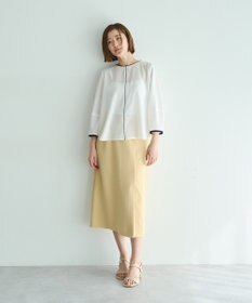 YECCA VECCA 配色パイピングブラウス