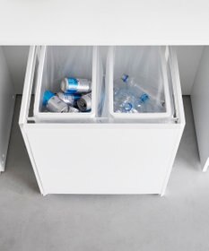 tower 目隠し分別ダストワゴン タワー 45L 2分別 ホワイト