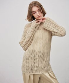 uncrave フィラメントモヘアニット プルオーバー ベージュ