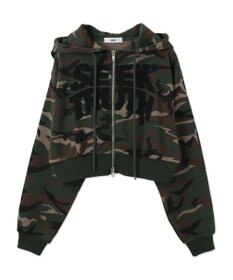 WEGO ロゴZIPショートパーカー