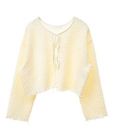 Green Parks ポコポコショート丈カーディガン