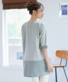 Tiaclasse L 【洗える】バイカラーチュニック