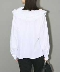 Green Parks フリルビッグカラーブラウス