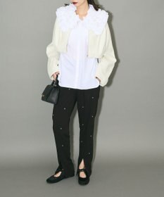 Green Parks フリルビッグカラーブラウス