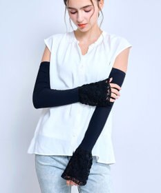 BRADELIS New York 【BRADELIS NewYork peace】　素肌サラサラひんやりアームカバー26  UVカット99.9% 接触冷感 吸水速乾 日焼け対策