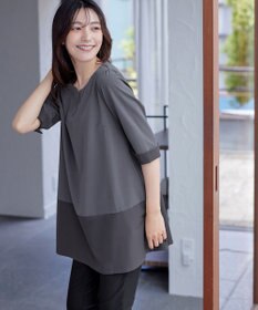 Tiaclasse L 【洗える】バイカラーチュニック