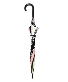 +RING レディース向け プラスリング 長傘 60cm BLK/PNK T1348