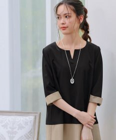 Tiaclasse L 【洗える】バイカラーチュニック