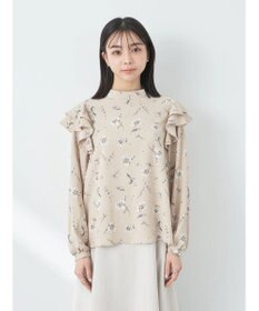 earth music&ecology フリルスリーブブラウス