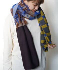 POLS ウールカットジャカードストール