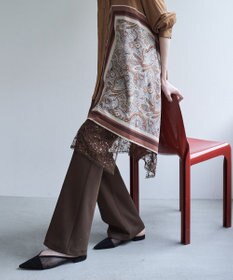 YECCA VECCA ストレッチセンターシームフレアパンツ