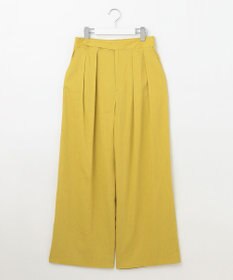 自由区 【セットアップ対応・洗える】リネンビスコースストレッチワイド パンツ