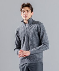 JOSEPH HOMME 【WEB限定】ヴィスコースリンクス　ハーフジップニット