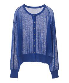 earth music&ecology 【予約】接触冷感シアークルーニットカーディガン