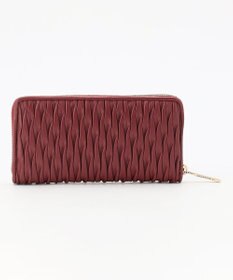 LA BAGAGERIE シープレザープリーツ加工ラウンドウォレット