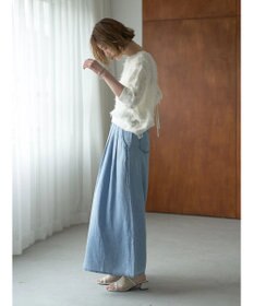 YECCA VECCA 2wayフリンジリボンニット