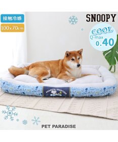 PET PARADISE スヌーピー クールカドラー 角型《バケーション柄》 大型犬 100×70cm LL