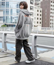 WEGO 【ユニセックス着用ITEM】ピグメントグラフィックプルパーカー