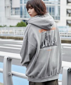 WEGO 【ユニセックス着用ITEM】ピグメントグラフィックプルパーカー