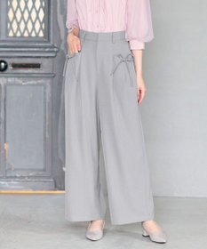 Feroux リボンディテール セミワイドパンツ