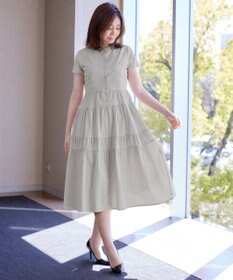 Tiaclasse 【洗える】 ティアードシャツワンピース
