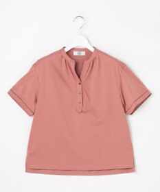 J.PRESS LADIES L プレーティングジャージー バンドカラー カットソー