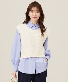 ANY SIS 【前後着用可】リボンヤーン ベスト