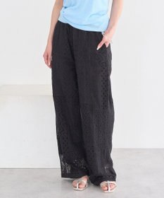 earth music&ecology 【セットアップ対応】【WEB・一部店舗限定】パッチワークレースパンツ