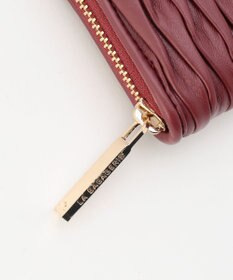 LA BAGAGERIE シープレザープリーツ加工ラウンドウォレット