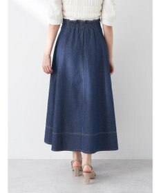 earth music&ecology フロントジップタックフレアスカート