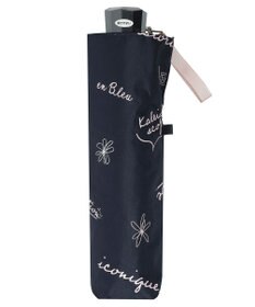 MOONBAT 【一級遮光/晴雨兼用】LANVIN en Bleu (ランバン オン ブルー) 折りたたみ日傘 ラインドローイング 遮光 遮熱 UV