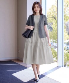 Tiaclasse 【洗える】 ティアードシャツワンピース