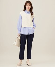 ANY SIS L 【前後着用可】リボンヤーン ベスト