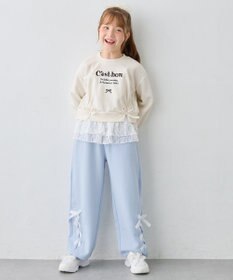 ANY KIDS ムースタッチスウェット レースアップ バレルパンツ