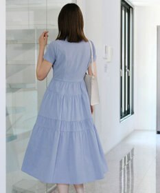 Tiaclasse 【洗える】 ティアードシャツワンピース