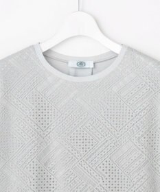 J.PRESS LADIES S 【一枚で着映え・シーンレスに活躍】タイルライクレース クルーネック カットソー