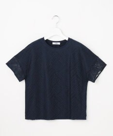 J.PRESS LADIES S 【一枚で着映え・シーンレスに活躍】タイルライクレース クルーネック カットソー