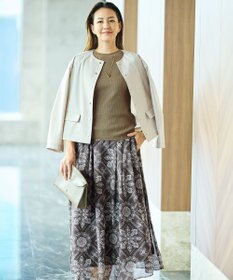 自由区 【カタログ掲載・セットアップ対応】リネンストレッチノーカラー ジャケット