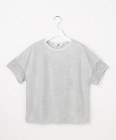 J.PRESS LADIES S 【一枚で着映え・シーンレスに活躍】タイルライクレース クルーネック カットソー