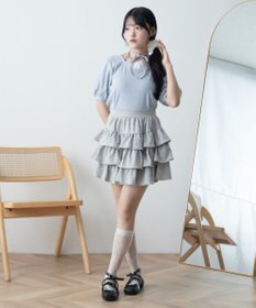 WEGO 3段フリルティアードスカート