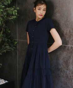 Tiaclasse 【洗える】 ティアードシャツワンピース