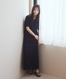 earth music&ecology ＳＥＴ２点レース編みペプラムカーデ＋スカート