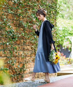 Tiaclasse L 【洗える】ギャザーヘムフレアワンピース